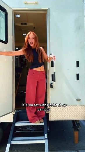 Sharlize True Trujillo on Instagram: "Come BTS on set with the KIT KAT® Break Squad @kitkat_us 📦🍫 #KITKAT #HaveABreak #HaveAKitKat"