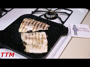 How to Cook Fish Fillets on the Stovetop Cast Iron Grill~Best Grilled Fish~Striped Bass