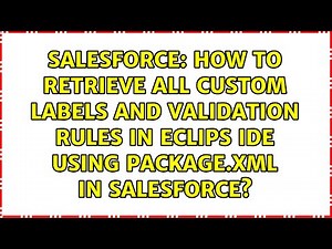 How to retrieve All custom labels and validation rules in eclips IDE using package.xml In...