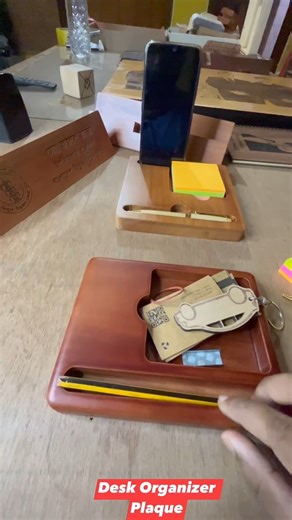 2.3K views | Desk Organizer. 蝹✨ Personalized Wooden Desk Organizer ✨蝹...