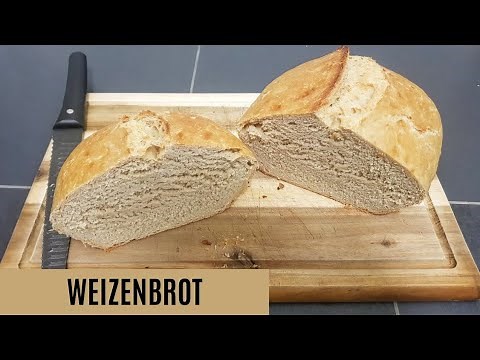 Brot backen im Römertopf mit Trockenhefe | Brot selber backen wie früher