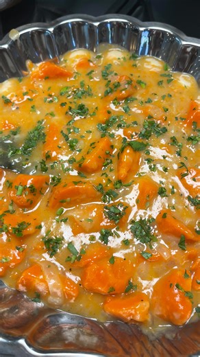 Corre Larkin on Instagram: "I have been making a version of Julia Child’s Creamed Carrots for the last 5 Christmas dinners. They have only a handful of ingredients, go with everything and no one doesn’t love them. Even if you hate cooked carrots, I am convinced you will still love these. They are just that good #cooking #dinner #eating"