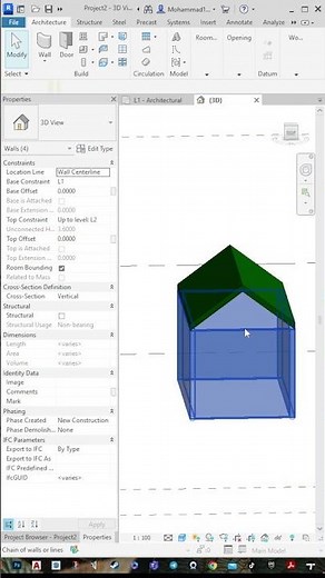 how to create a gable roof using Revit 2025 #revit2025 #tutorial