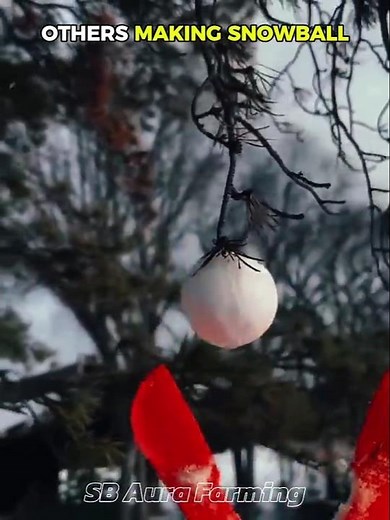 He Built the Strongest Snowball Ever Made #aura #shorts #snowball