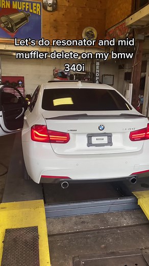BMW 340i Muffler and Resonator Delete with Stock Pops and Burble