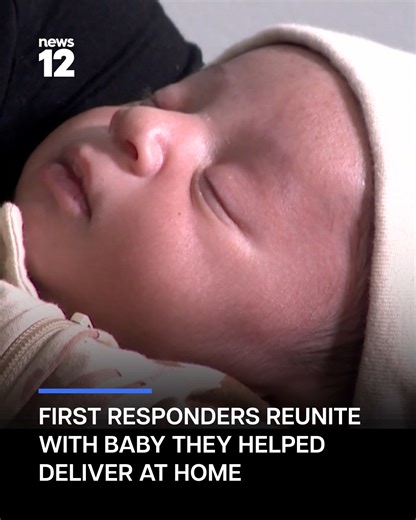 HEARTFELT REUNION: A group of Bridgeport first responders met today with baby Gus, who they unexpectedly delivered last week. https://tinyurl.com/2ub3etde | News 12 Connecticut