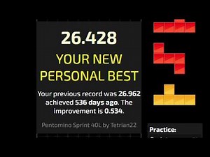 [Jstris] - Pentomino 40 Lines Sprint - 26.428 - World Record