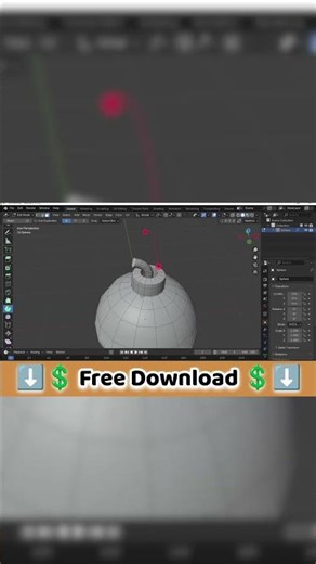 bomb | Learn Low Poly Modeling in Blender - Model | Rig | Animate | Clone | Export
