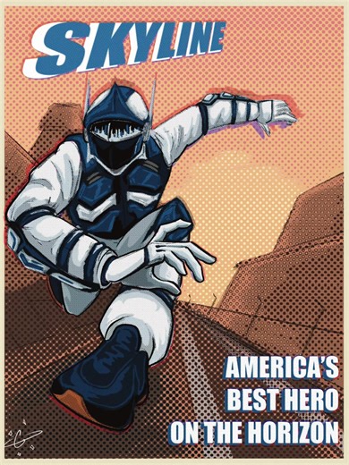 Skyline Superhero Fanart and Speed Paint Inspiration