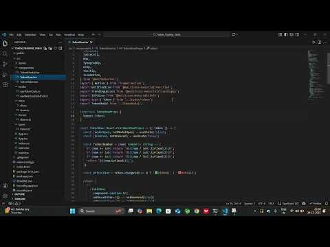 Token Trading Table Project - React/TypeScript + MUI
