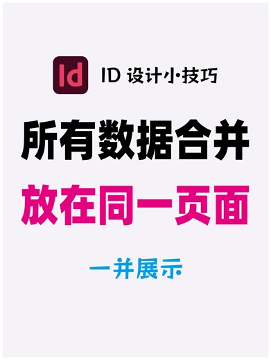 InDesign所有数据合并图片放到一个页面254