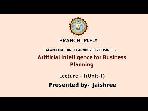 AI & Machine Learning For Business || AKTU Digital Education