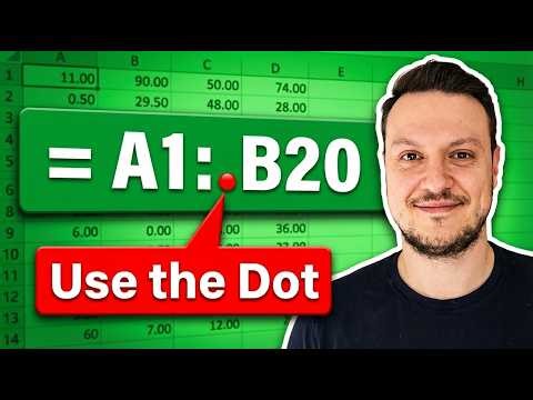 Use the DOT and Stop Complicating your Excel Formulas!