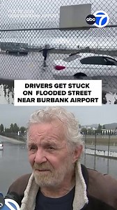 Stormy weather on Thursday brought flooding and traffic problems across parts of Los Angeles, including near Hollywood Burbank Airport, where some drivers became stranded in rising water. "They wouldn't tow me unless I got out of the car," Richard Gesswein said. "So I walked through a bunch of water." | ABC7
