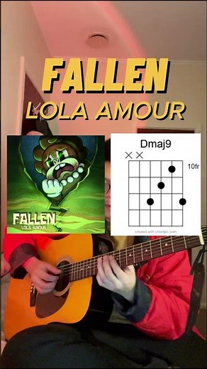 Fallen - Lola Amour (Quick Guitar Tutorial with Chord Diagrams)