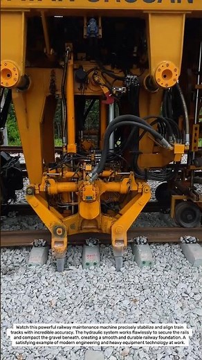 Amazing Railway Track Stabilizing Machine in Action