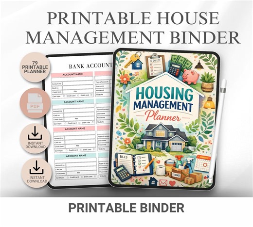Home Management Binder Printable: Household Planner for Busy Moms (PDF Download) - Etsy