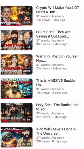 YouTube: 3T Warrior Academy for deeper education. #crypto #investing | Coach JV