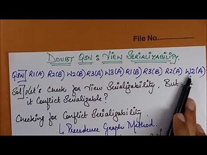View Serializability: Important Doubt Question