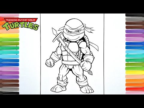 Ninja Turtle Coloring Page | Teenage Mutant Ninja Turtles 🐢