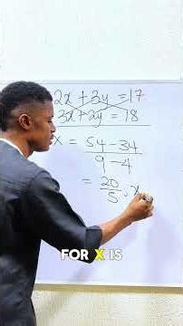 Simultaneous equations #maths #usamaths #mathstutorial