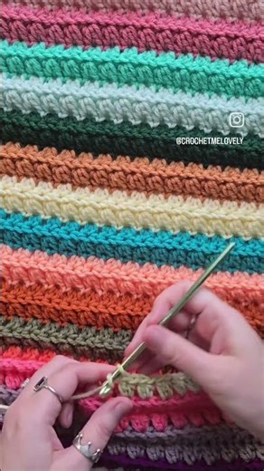 Textured blanket is almost done 👀 | Inspiration,Colorful,Crochet, Trends, Tiktok, Yarn, Wool, Love 👏
