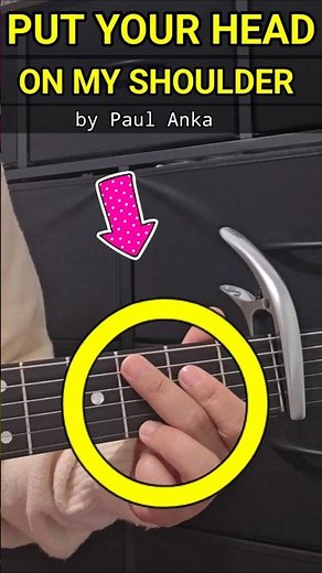 PUT YOUR HEAD ON MY SHOULDER Paul Ankal#guitartutorial#shorts#Easyguitar#RahjennGuitar
