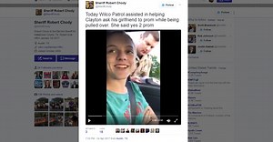 Sheriff's Department helps teen fighting cancer with prank prom proposal