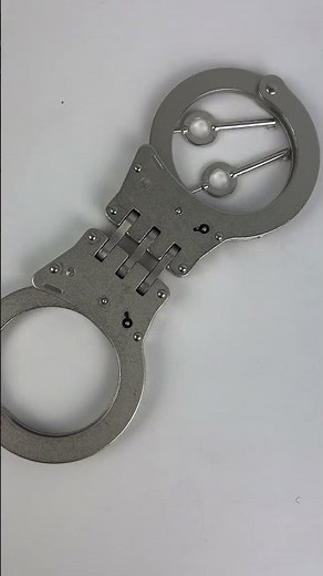 TCH812 Dual Key Hinge Handcuffs - Standard Nickel Finish From Police Supplies (UNBOX)
