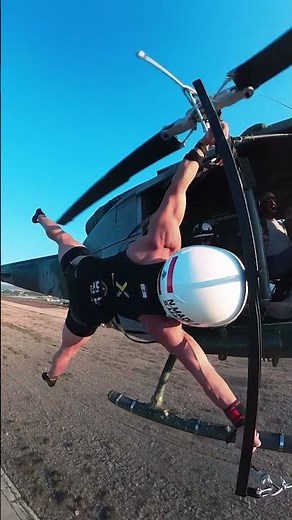 Human flag HANGING from a helicopter 🚁 😱