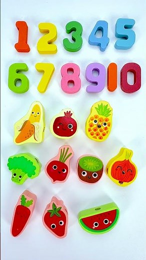 Números Para Niños del 1 al 10 🍉🍓 Frutas, Verduras y Bayas!