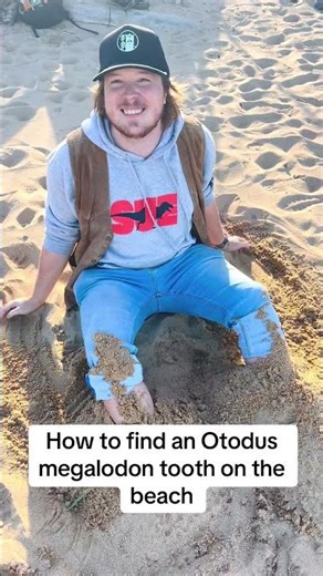 The best way to find #Megalodon teeth? #shark #fossil #paleontology #beach