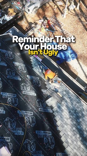 Just a quick reminder—this is what’s happening with your house. It’s not ugly… it just needs a new roof! 😏 #construction #roofing #roofer