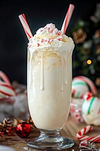 Festive Peppermint Christmas Float (full recipe in the First (c.o.m.m.e.n.t) | Jada Recipes