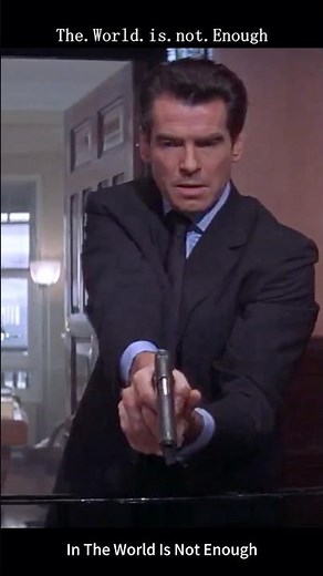 James Bond’s Insane Balcony Jump & Explosive Escape 🚨| The World Is Not Enough (1999) #film #movie