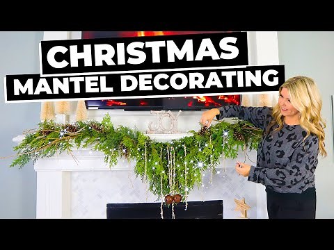 Christmas Mantel Decorating Ideas 2020 - Farmhouse Christmas Decorating - Liz Fenwick DIY