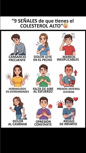 "9 SEÑALES de que tienes el COLESTEROL ALTO" 😮