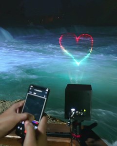 4.3K views · 13 reactions | Love comes in waves with #lasercube 2w ⠀ LaserCube is the world's first portable RGB laser display. ⠀ #lasercube #lasers #visualizer #augmentedreality #laser #showlaser #lasershow #prettylights #technology #lightandsound #futuretech #vjing #lightinstallation #electronics #eventtech #love #water #heartbroken #heart | Wicked Lasers | Facebook