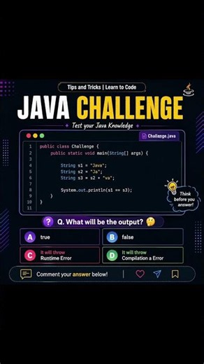 Daily Java Challenge | Test Your Core Java Skills #dailyjava #java #dailycoding