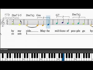 I Only Have Eyes For You by Al Dubin - Easy piano tutorials with leadsheet and chords