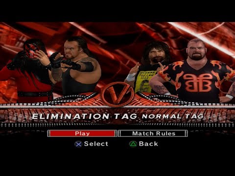 WWE SmackDown vs. Raw 2007 - Undertaker,Kane VS Bigelow,CactusJack (ELIMINATION TAG)