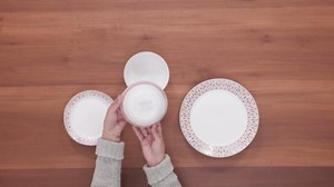 Corelle MilkGlass 12-Piece Dinnerware Set, Service for 4, Higher Rimmed Dinnerware Set, Lightweight & Chip Resistant Dinner Dessert Plate & Soup/Cereal Bowl, Azure Medallion