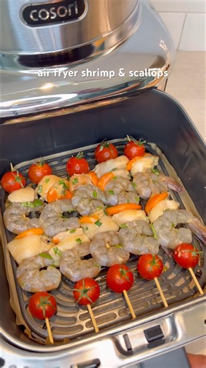 air fryer shrimp & scallops #shrots #airfryerrecipes #seefood