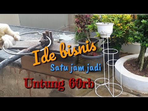making a standing flower shelf from concrete iron - a side business idea