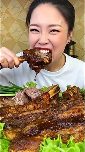 🔥 Juicy BBQ Ribs ASMR | Tender Grilled Meat Eating Sounds | Spicy BBQ Mukbang