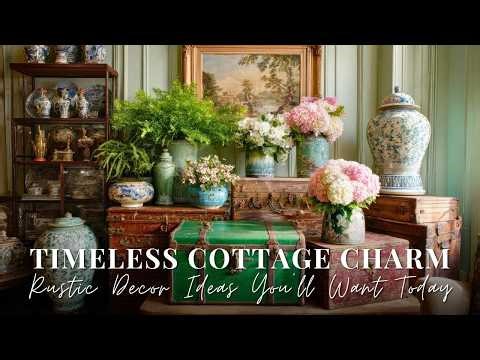 Antique Rustic Cottage Tour 🏡 Cozy Country Home Decor Ideas for Slow Living Inspiration