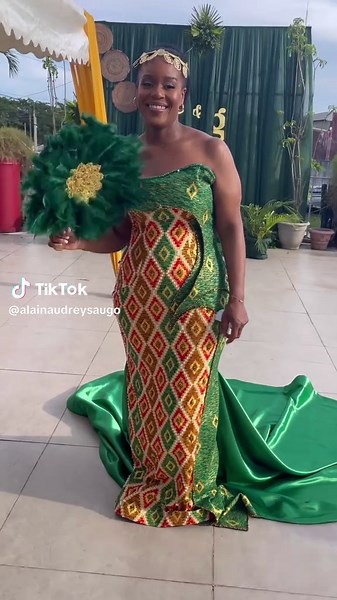 De Paris à Abidjan❤️. Dress: #alainaudreysaugoné Bride: @rienquemoic #fyp #couture