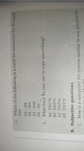 Which of the following is a valid file extension for Notepad fi... | Filo