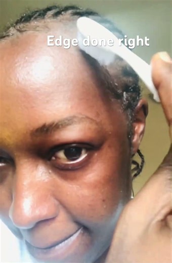 Edge tutorial on natural hair #viralvideo #hairstyles #