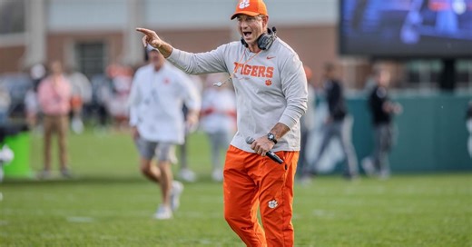 Dabo Swinney updates Clemson's progress after five days of spring practice